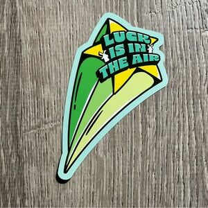 Luck Is In The Air Green Decorative Sticker